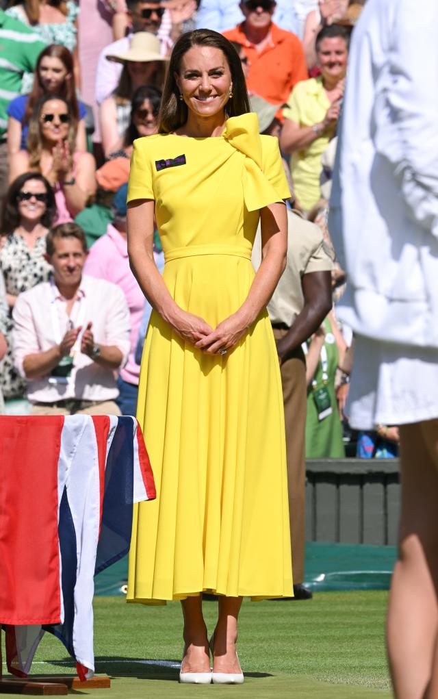 Kate Middleton Yellow Summer Maxi Wimbledon Dress