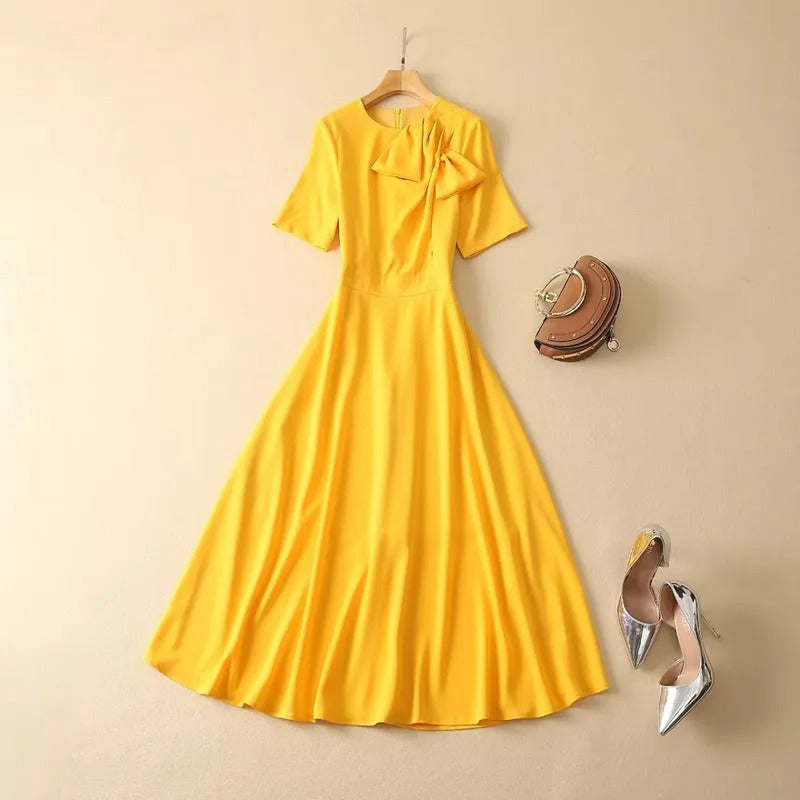 Kate Middleton Yellow Summer Maxi Wimbledon Dress