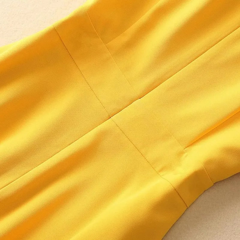Kate Middleton Yellow Summer Maxi Wimbledon Dress