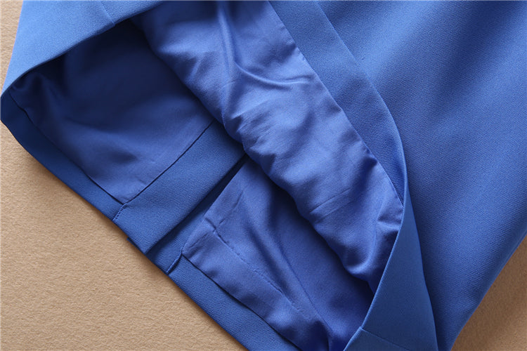 Kate Middleton Royal Blue Pencil Dress Square Neck