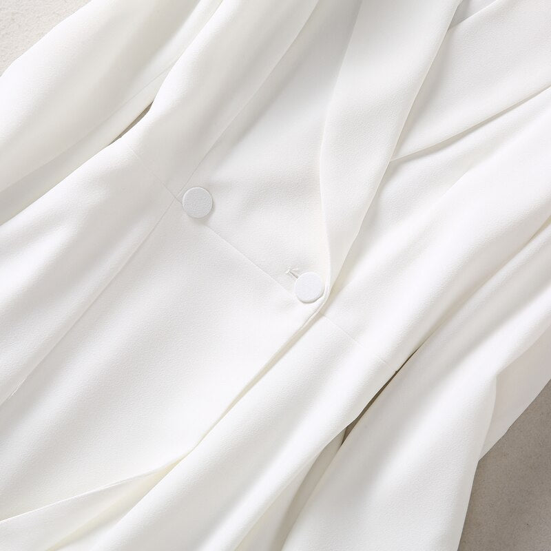 Kate Middleton White Coat Dress Blazer Style Fit Flare White Dress