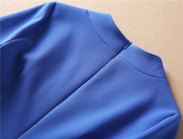 Kate Middleton Royal Blue Pencil Dress Square Neck
