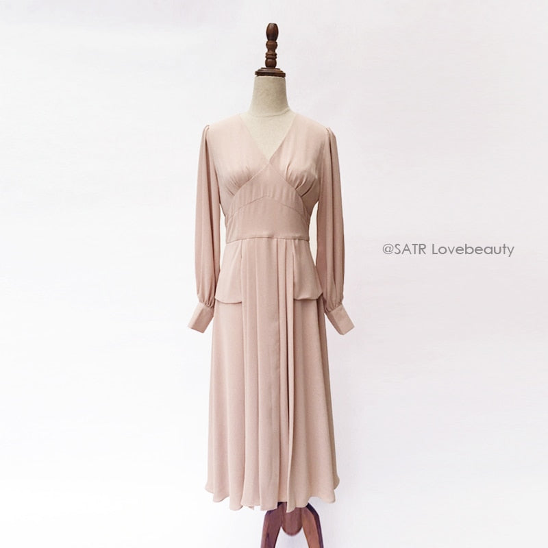 Kate Middleton Pale Pink Bridesmaid Midi Dress