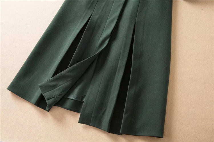 Kate Middleton Forest Green Military Style Midi Trench Coat Dress