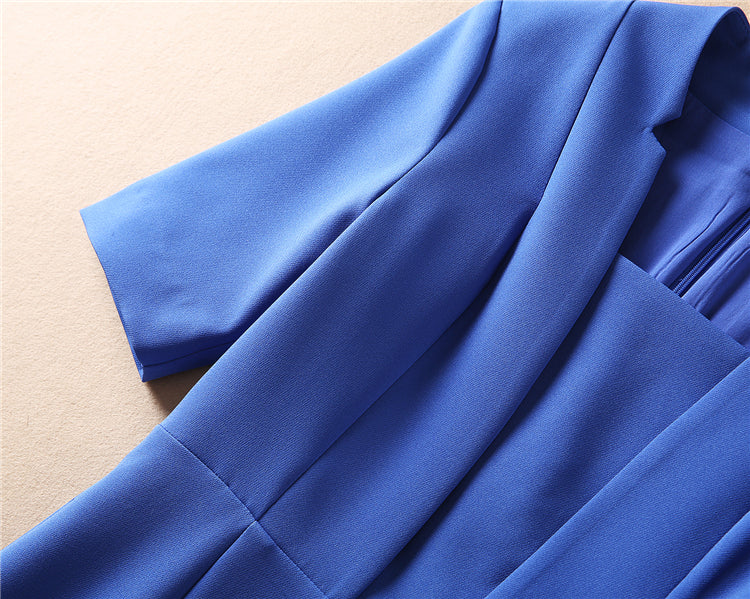 Kate Middleton Royal Blue Pencil Dress Square Neck