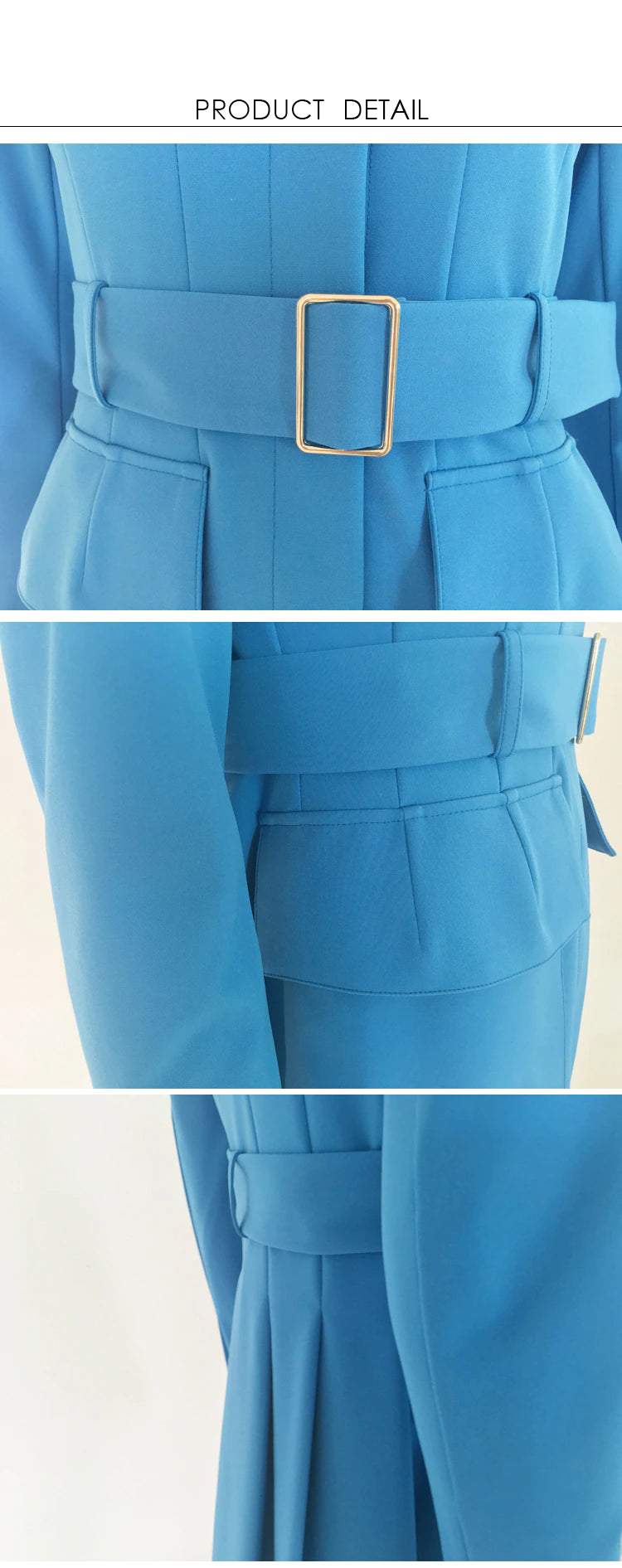 Kate Middleton Long Blue Trench Coat Dress
