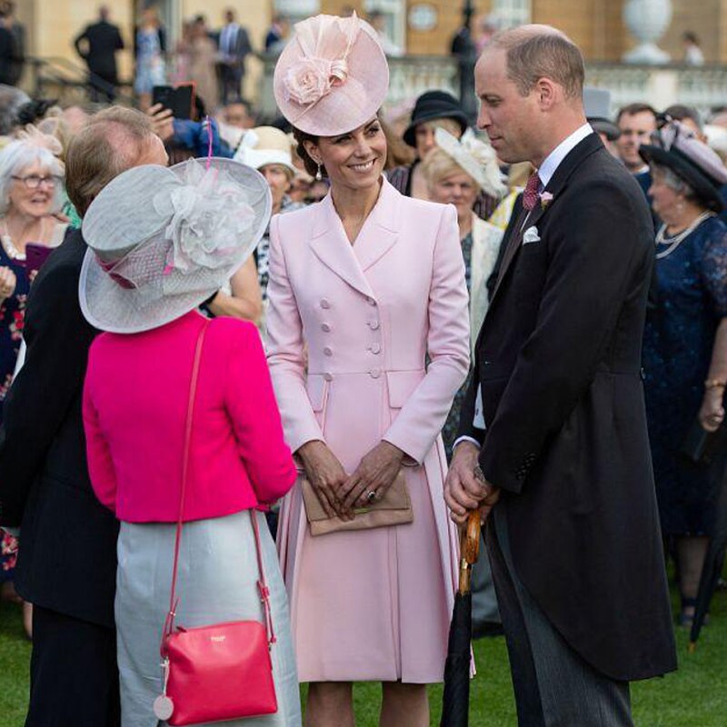 Kate Middleton Pink Coat Dress Garden Party Suit Occasion Coat
