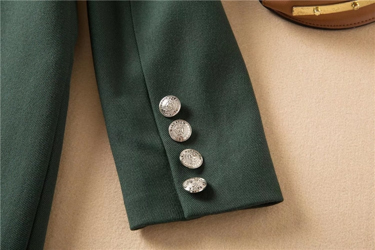Kate Middleton Forest Green Military Style Midi Trench Coat Dress