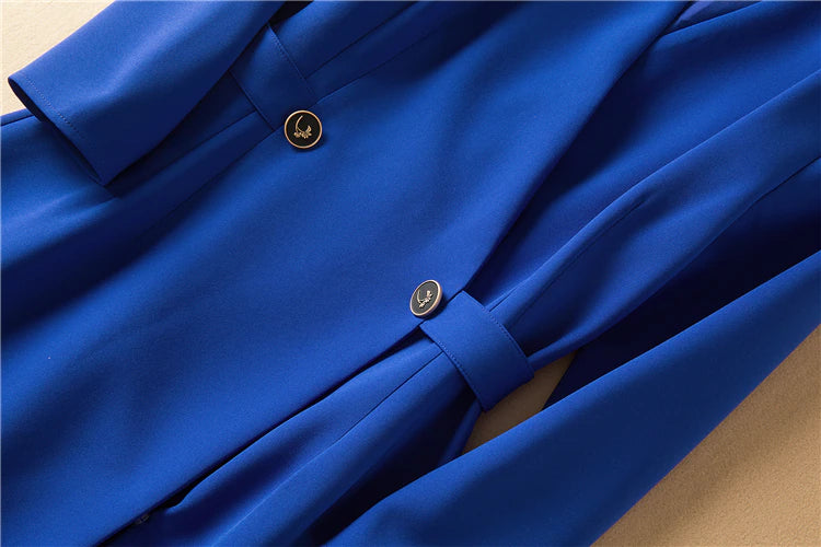 Kate Middleton Royal Blue Midi Coat Dress