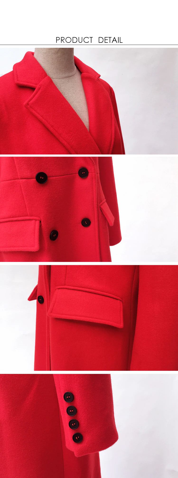 Kate Middleton Winter Red Long Maxi Overcoat