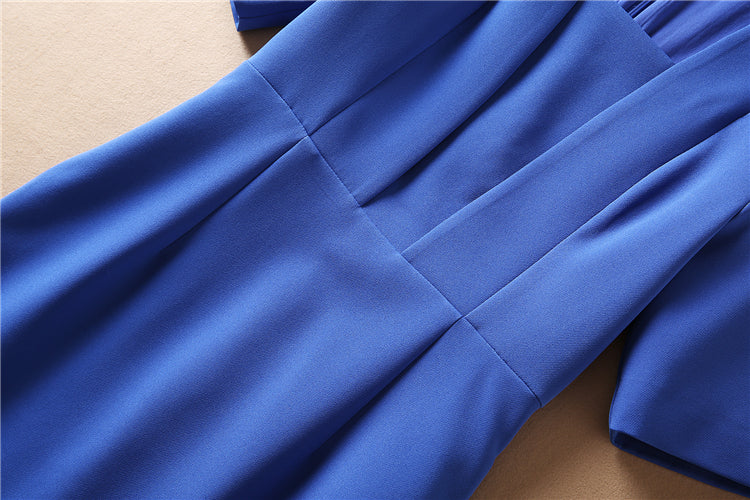 Kate Middleton Royal Blue Pencil Dress Square Neck