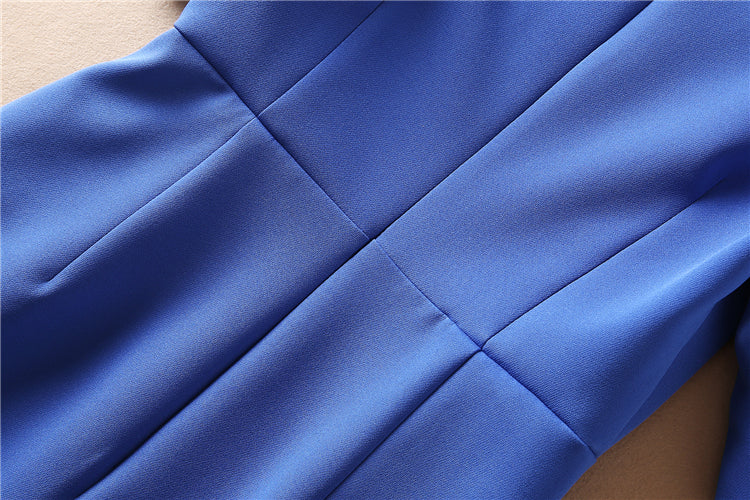 Kate Middleton Royal Blue Pencil Dress Square Neck