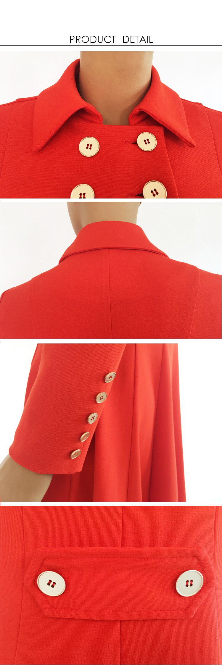 Kate Middleton Military Red Coat Long Gold Button Midi Coat