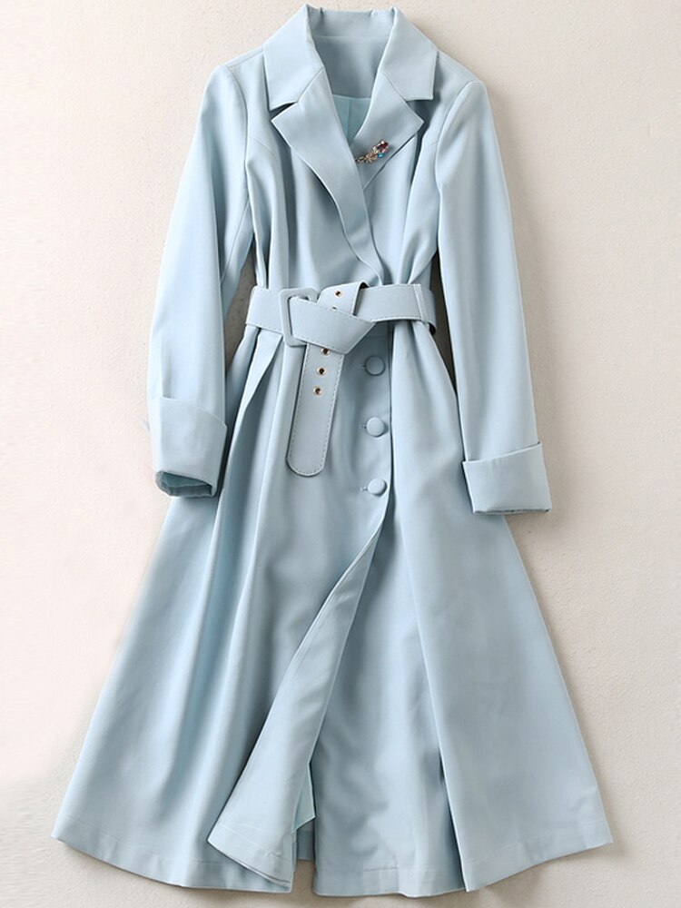 Kate Middleton Pale Blue Duck Egg Coat Dress