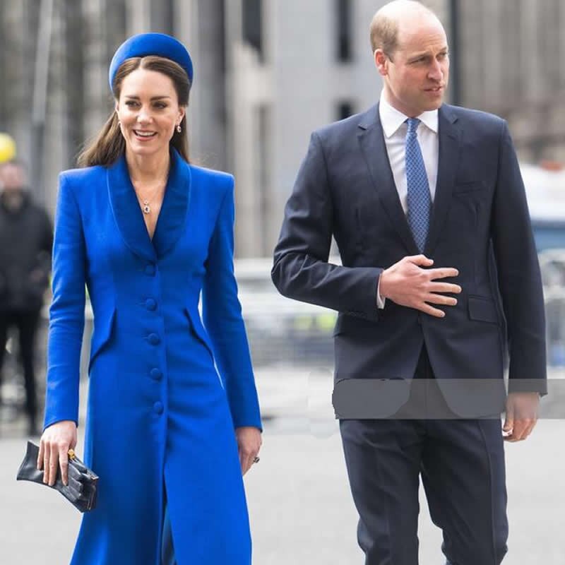 Kate Middleton Royal Blue Velvet Coat Dress Occasion Coat