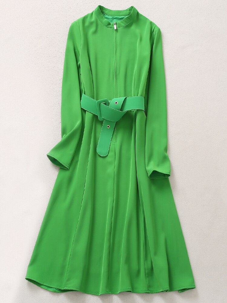 Kate Middleton Green Fit Flare Belted Dress