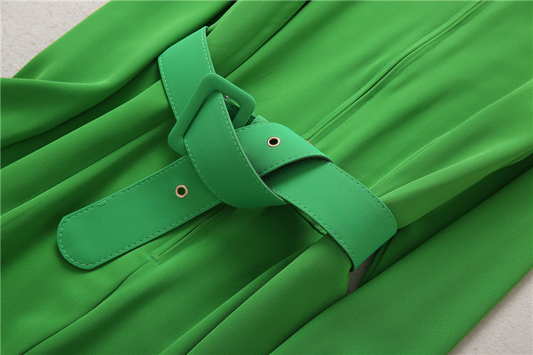 Kate Middleton Green Fit Flare Belted Dress