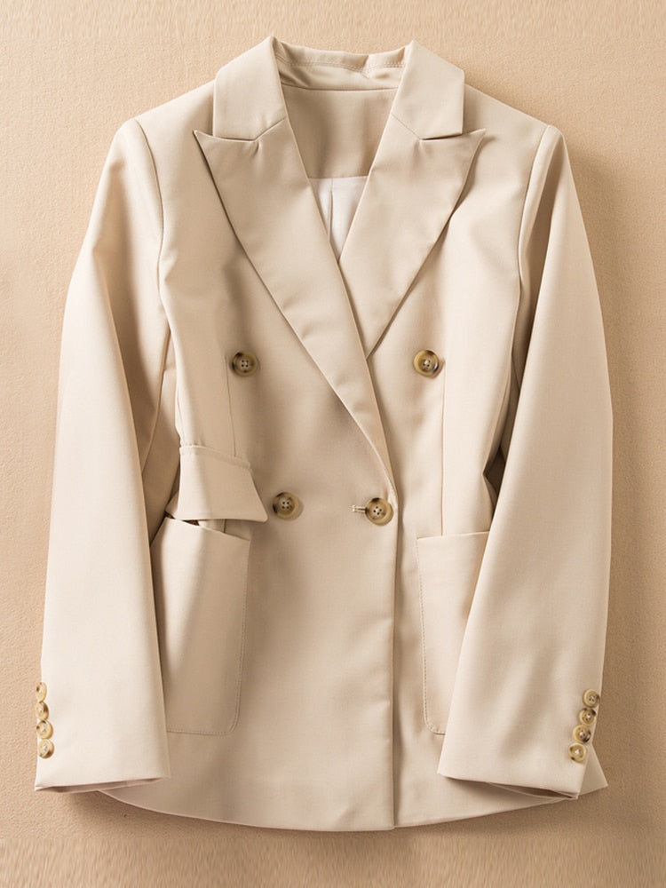 Kate Middleton Stone Beige Double Breasted Blazer Jacket