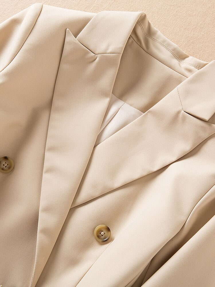Kate Middleton Stone Beige Double Breasted Blazer Jacket