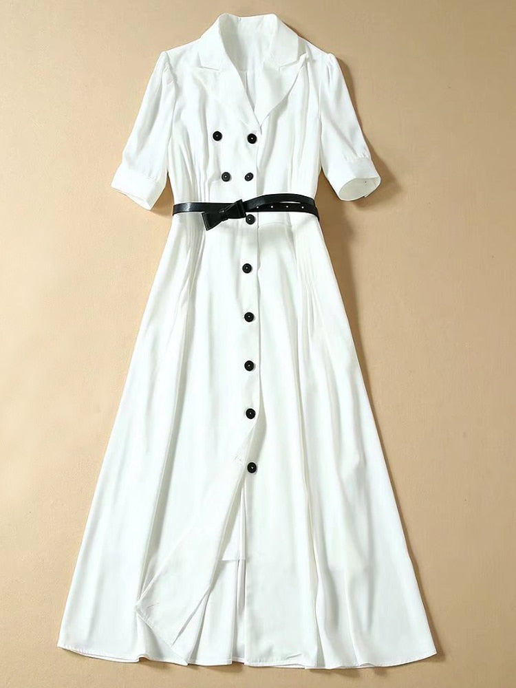 Kate Middleton White Midi Shirt Dress