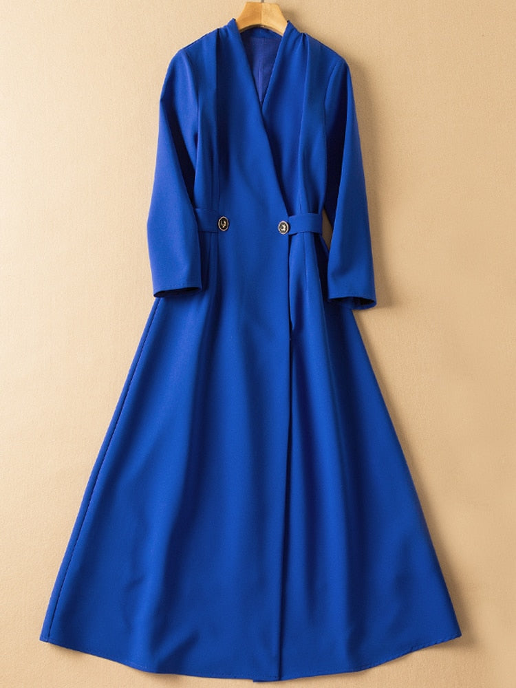 Kate Middleton Royal Blue Midi Coat Dress