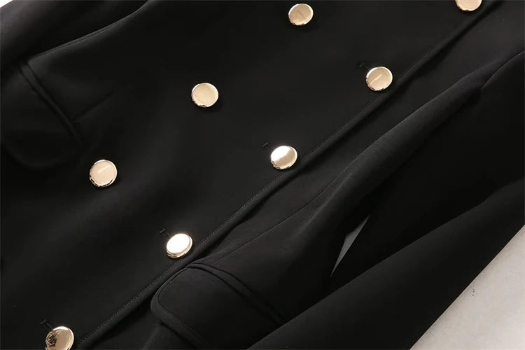 Kate Middleton Military Gold Button Long Coat