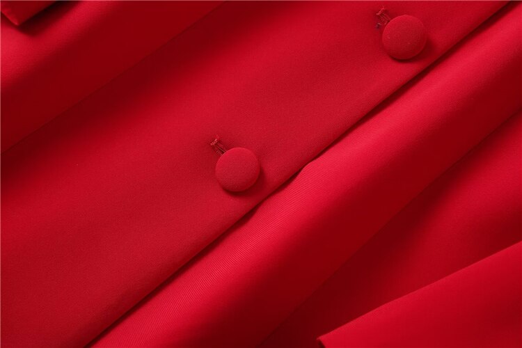 Kate Middleton Red Bow Neck Midi Long Red Coat Dress