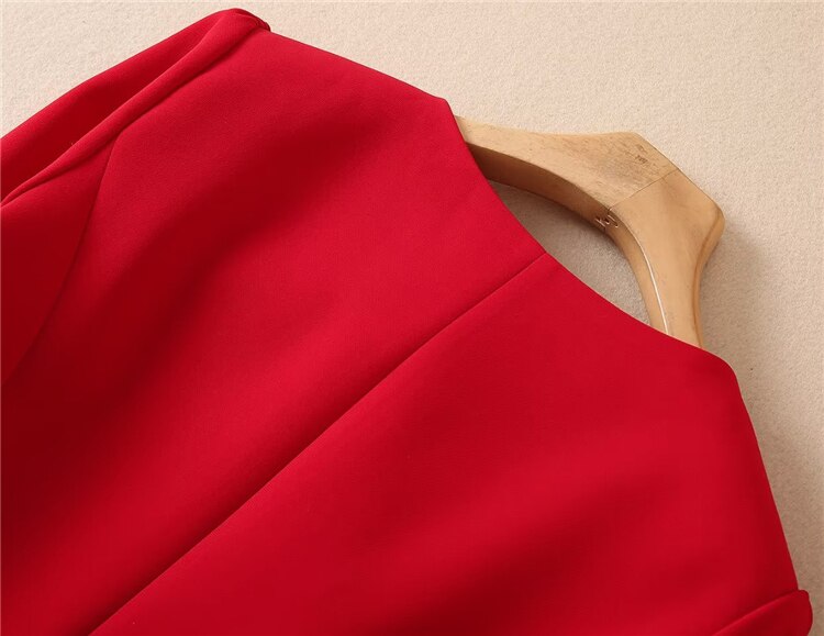 Kate Middleton Red Bow Neck Midi Long Red Coat Dress