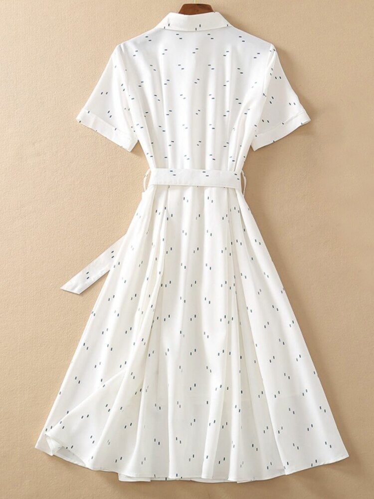Kate Middleton White Belted Shirt Dress