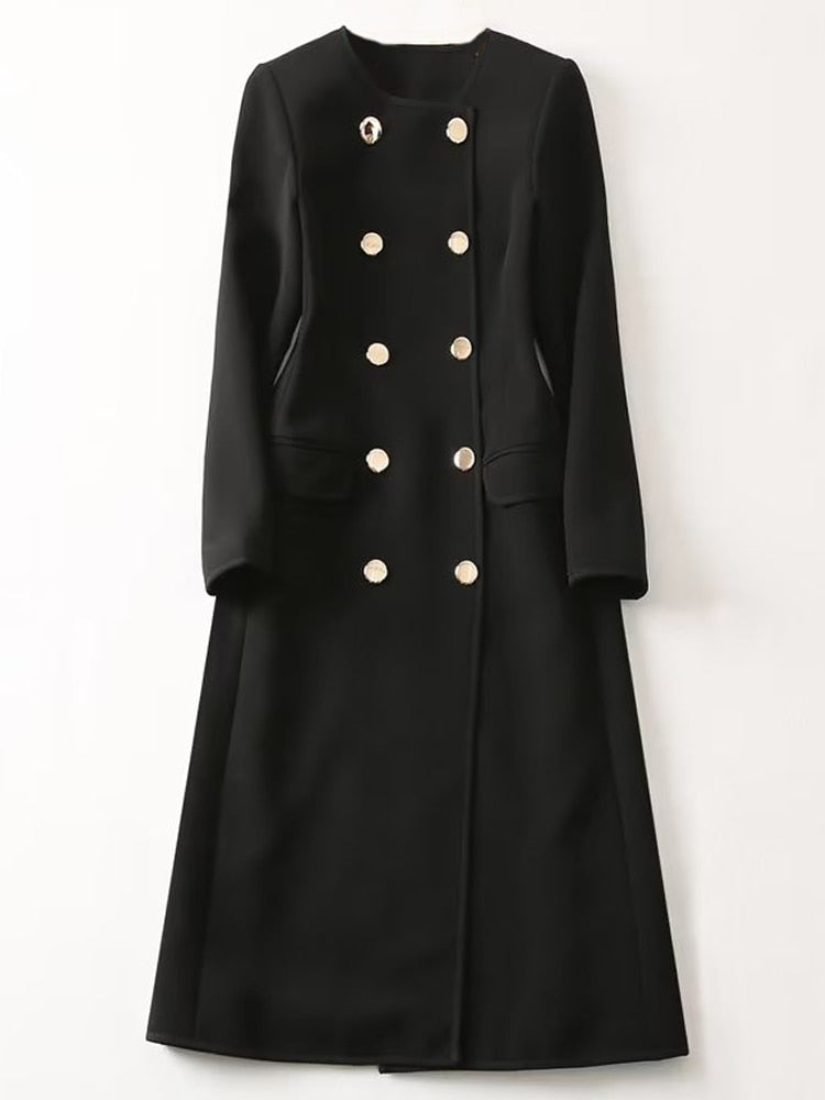 Kate Middleton Military Gold Button Long Coat