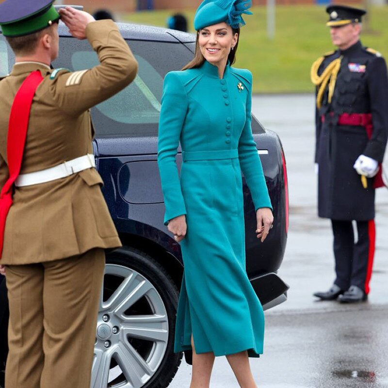 Kate Middleton Turquoise Military Coat Dress