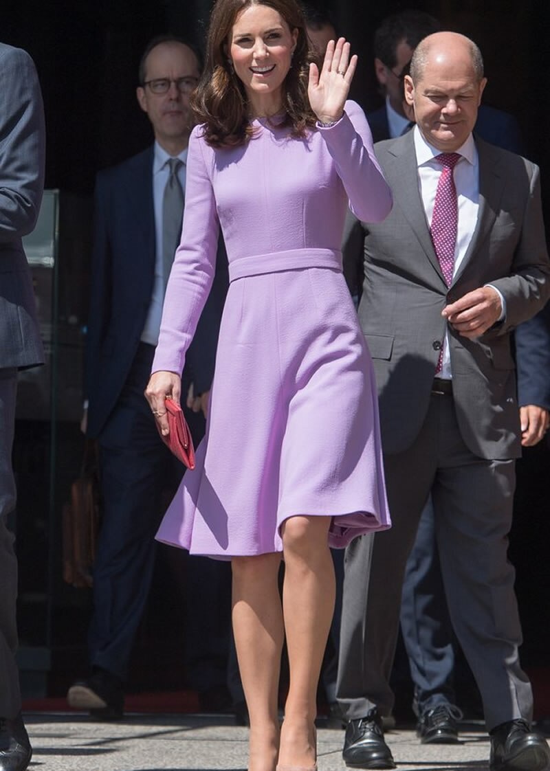 Kate Middleton Lilac Purple Fit Flare Dress opalroyaleclothing Kate Middleton Lilac Purple Fit Flare Dress opalroyaleclothing
