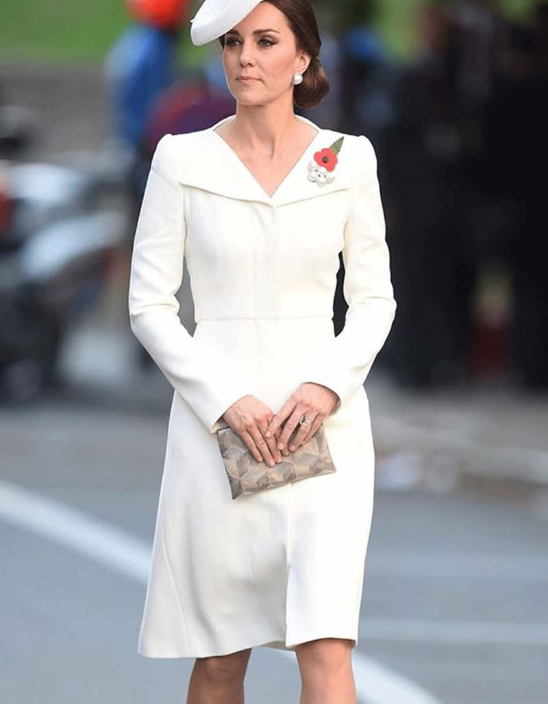 Kate Middleton White Coat Dress Christening Occasion Dress