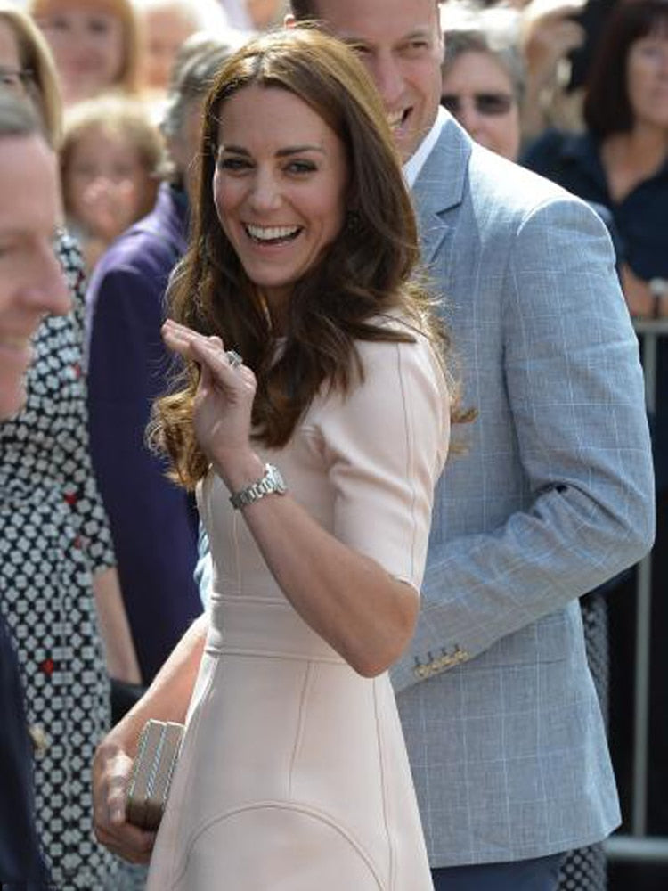 Kate Middleton Pale Pink Fit Flare Summer Dress