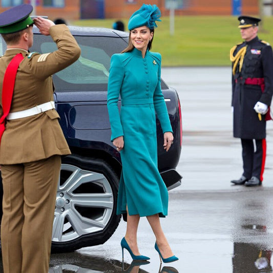 Kate Middleton Turquoise Military Coat Dress