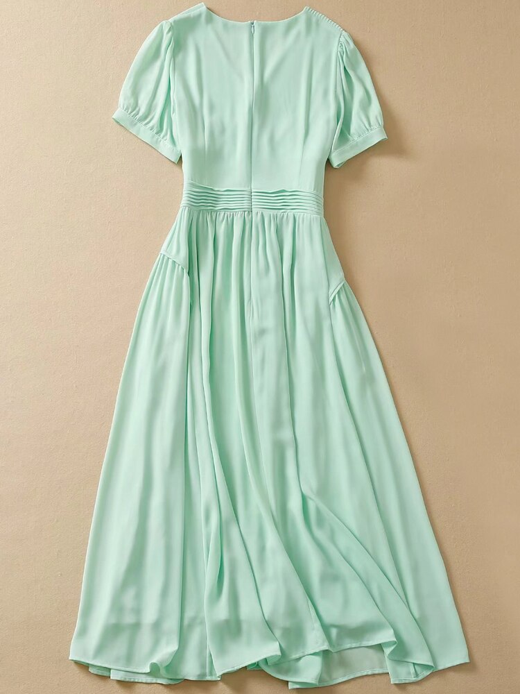 Kate Middleton Mint Green Chiffon Midi Dress The Bahamas