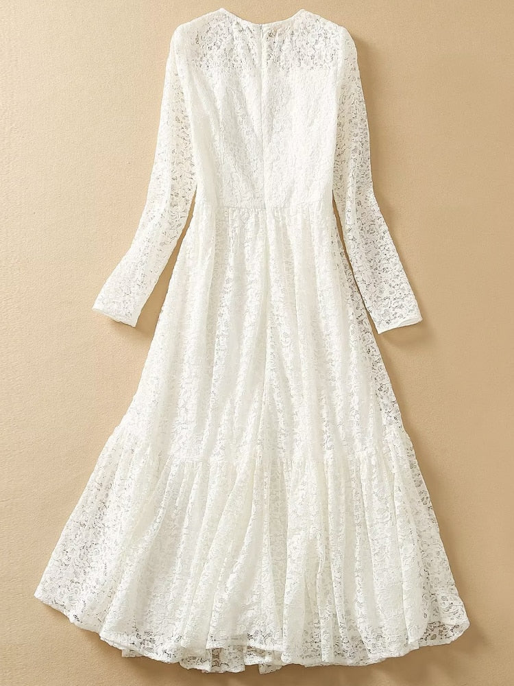 Kate Middleton White Lace Occasion Dress Ascot Style