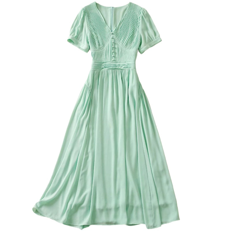 Kate Middleton Mint Green Chiffon Midi Dress The Bahamas