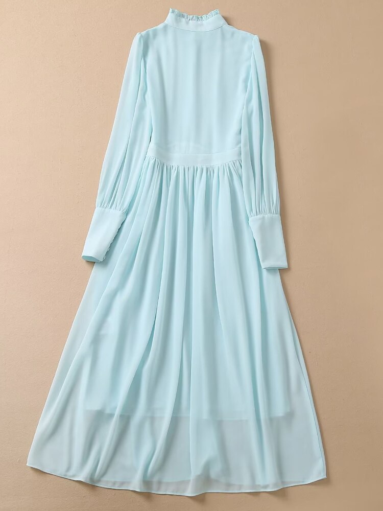 Kate Middleton Mint Green Chiffon Midi Dress Buckingham Palace Garden Party