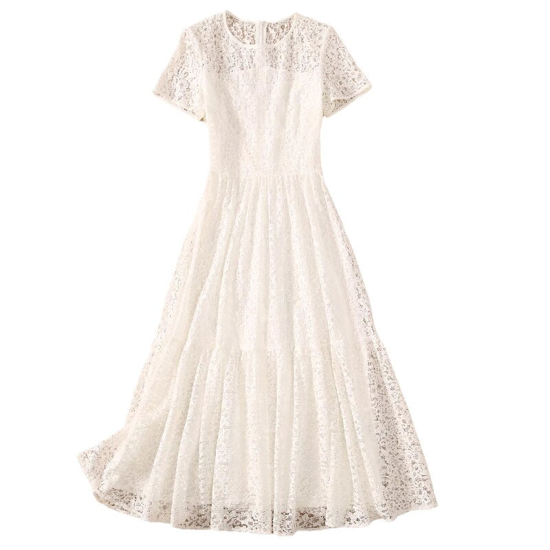 Kate Middleton White Lace Occasion Dress Ascot Style