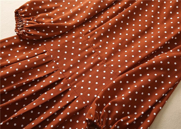 Kate Middleton Brown Polka Dot Shirt Midi Dress opalroyaleclothing Kate Middleton Brown Polka Dot Shirt Midi Dress opalroyaleclothing