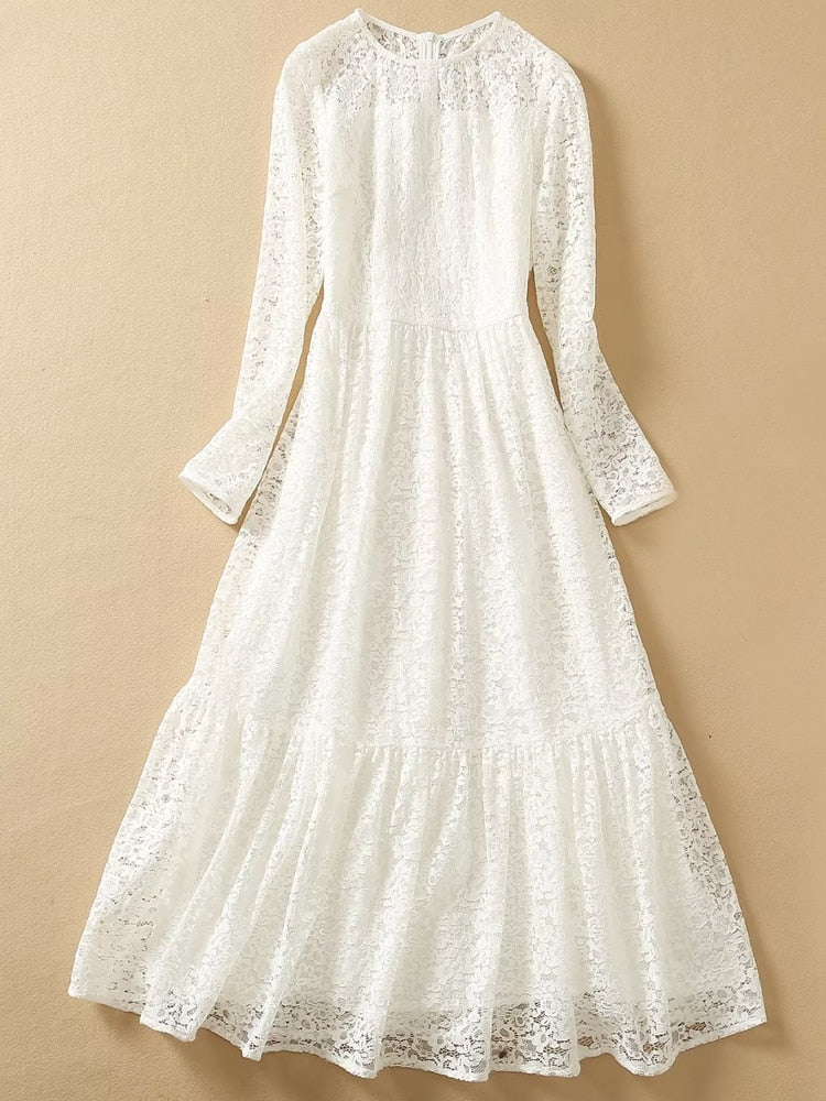 Kate Middleton White Lace Occasion Dress Ascot Style