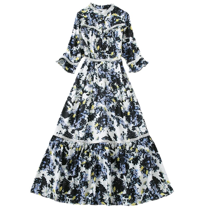Kate Middleton Floral Maxi Dress Spring Summer Bohemian Garden Party M –  opalroyaleclothing