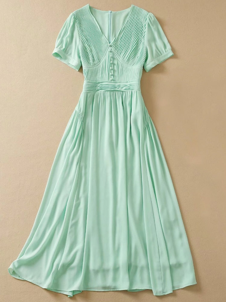 Kate Middleton Mint Green Chiffon Midi Dress The Bahamas