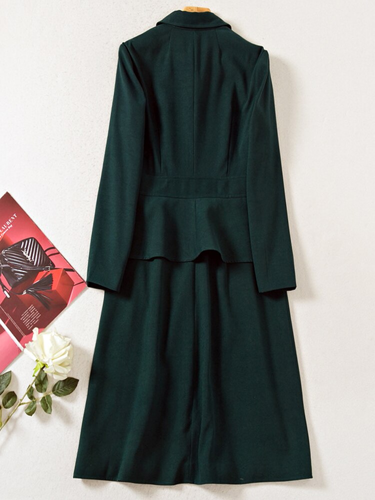 Kate Middleton Dark Green Coat Dress Military Trench Coat St Patrick's Day Outfit