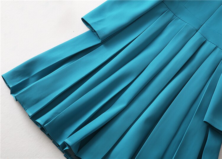 Kate Middleton Turquoise Blue Pleated Dress